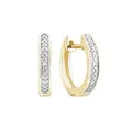 10K Diamond Huggie Earrings