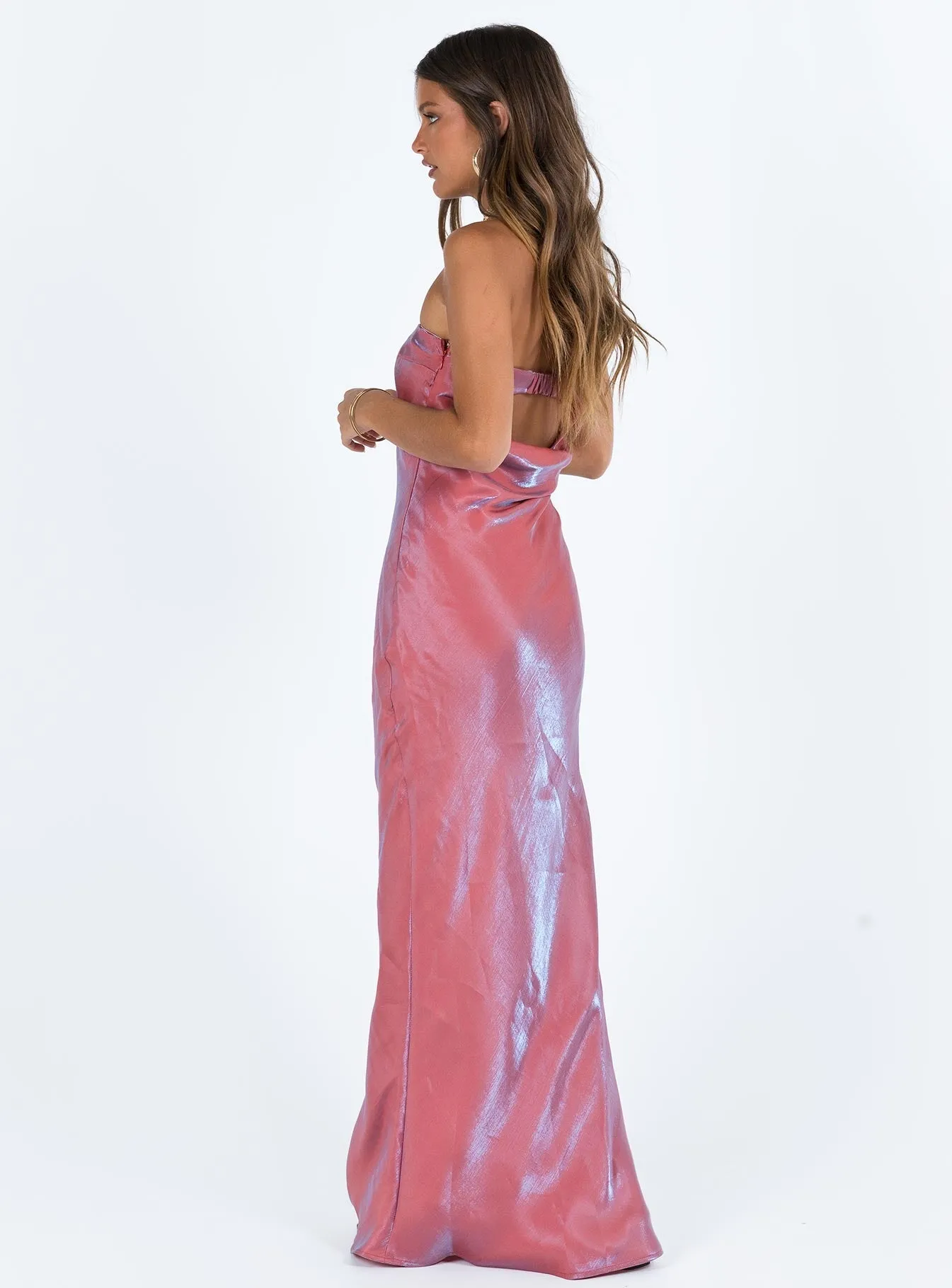 Aysa Strapless Maxi Dress Pink