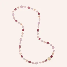 Caspian Kunzite, Moonstone, & Tourmaline Necklace