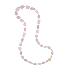 Caspian Long Pink Kunzite Necklace