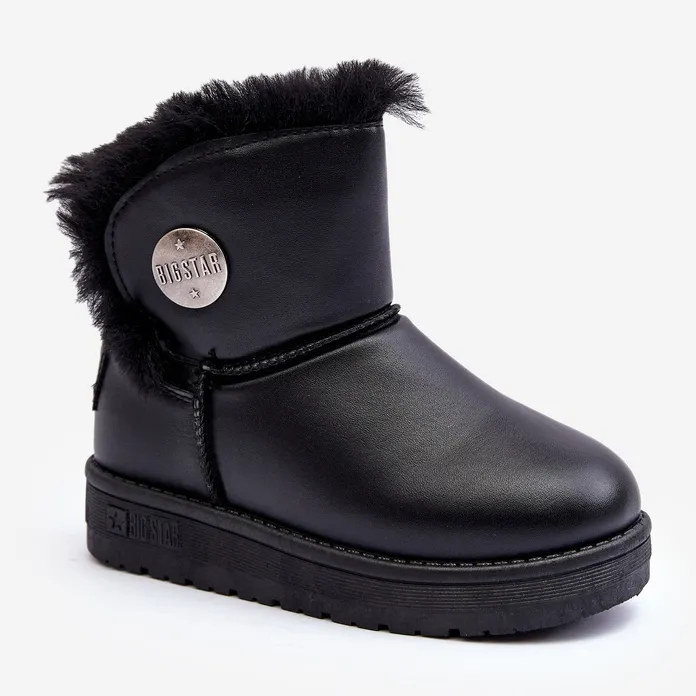 Children's Snow Boots Lined with Fur Black Big Star MM374082