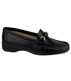 Cotswold Barrington Ladies Loafer Slip On Shoes (Black) - UTFS2876