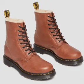 Dr Martens 1460 Serena Fur Lined Boots - Tan