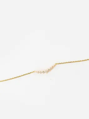     FRANCIE B.  Women's Half Moon Diamond Necklace    
