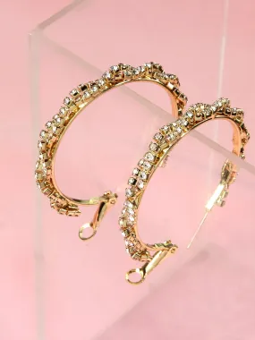 Gold Studded Hoops