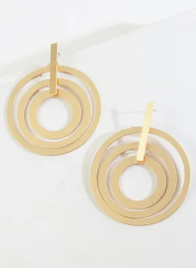 Golden Circular Earrings