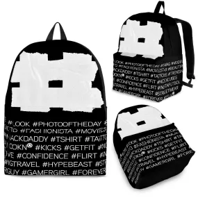 Hashtag Backpack in Black