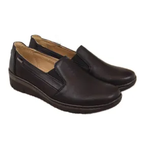 Helios Leather, slip-on shoes black