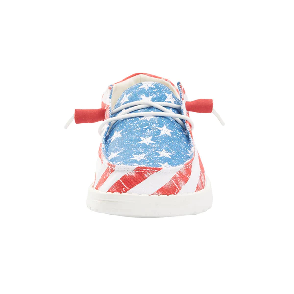 Hey Dude Womens Wendy Slip On Shoes- Star Spangled