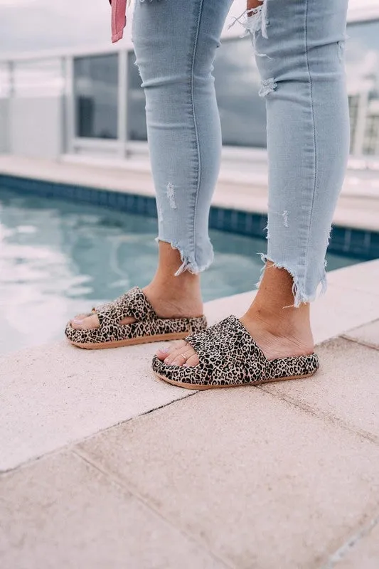 Insanely Comfortable Slides in Brown Leopard