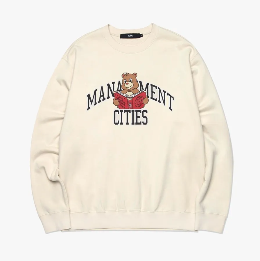 LMC  |Unisex Street Style Long Sleeves Cotton Logo Sweatshirts