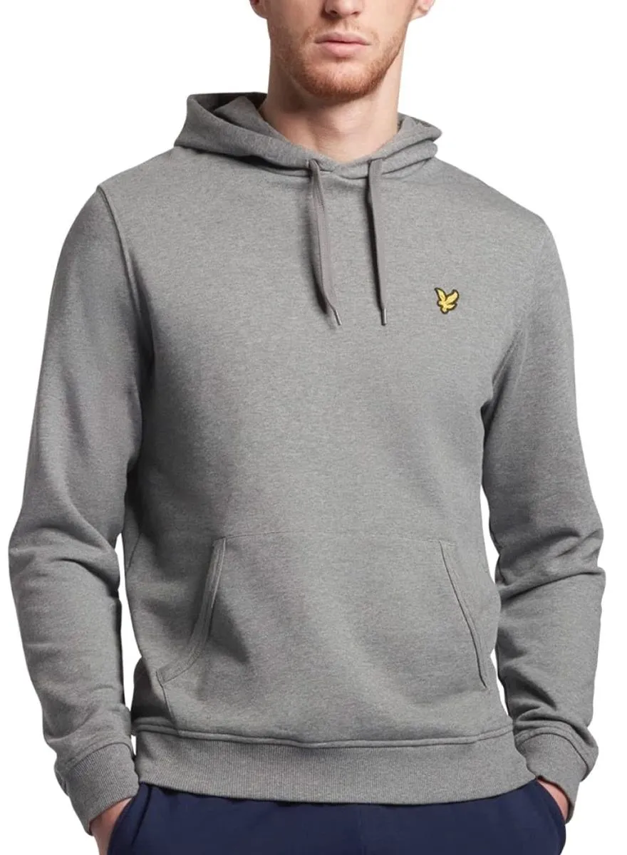 Lyle & Scott Core Plain Hooded Sweatshirts Mid Grey