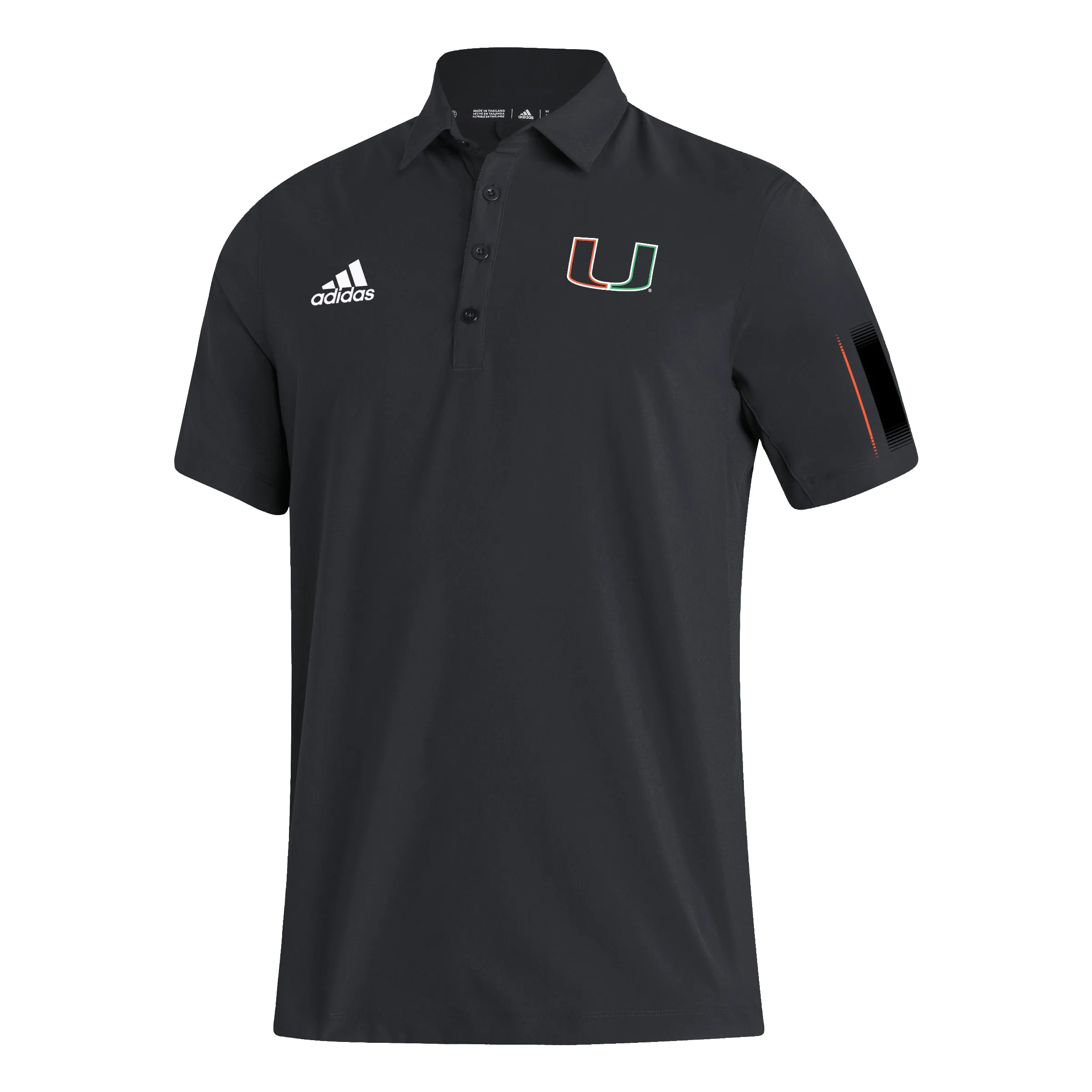 Miami Hurricanes adidas Stadium Ready Miami Nights Polo - Black