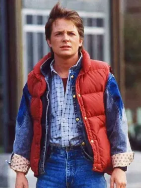 Michael J. Fox Back to the Future Puffer Vest - New American Jackets