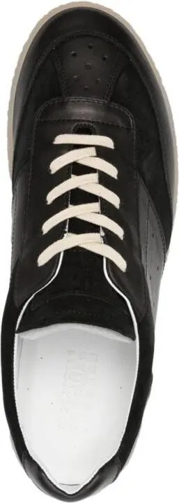 MM6 Maison Margiela lace-up leather sneakers Black