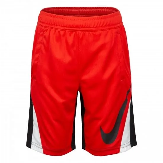 NIKE JUNIOR DRI-FIT COLOURBLOCK RED SHORTS