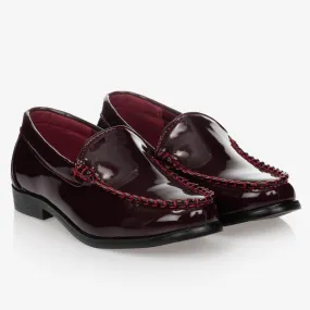 Patent Burgundy Slip-On Shoes