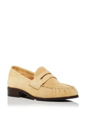 RAG & BONE Womens Beige Penny Keeper Padded Sid Round Toe Block Heel Slip On Leather Loafers Shoes