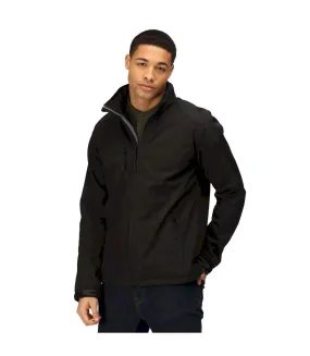 Regatta Mens Hydroforce 3-layer Membrane Waterproof Breathable Softshell Jackets (Black/Black) - UTBC814