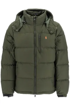 ripstop down jacket with hood 710940237003 COMPANY OLIVE