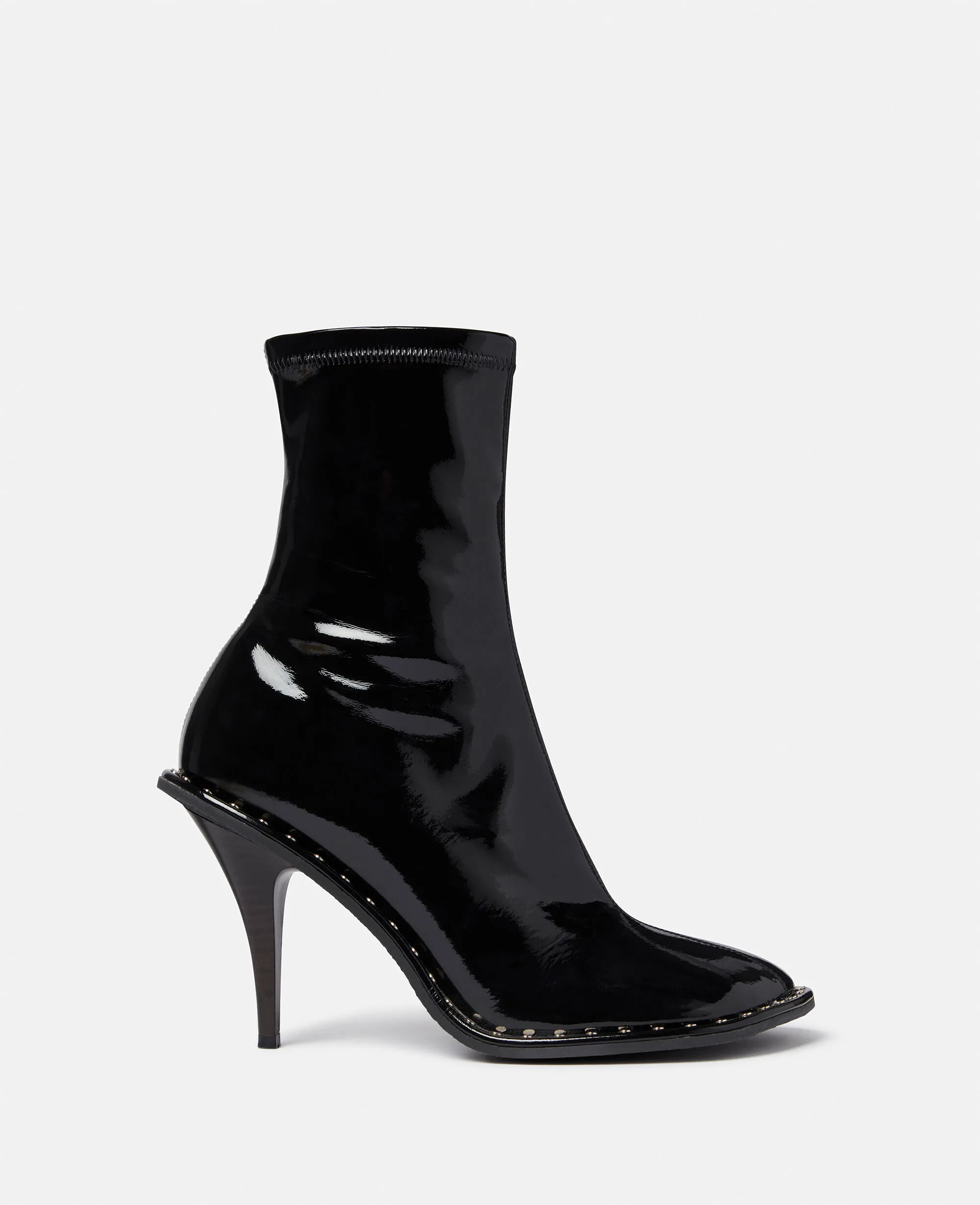 Ryder Lacquered Stiletto Ankle Boots