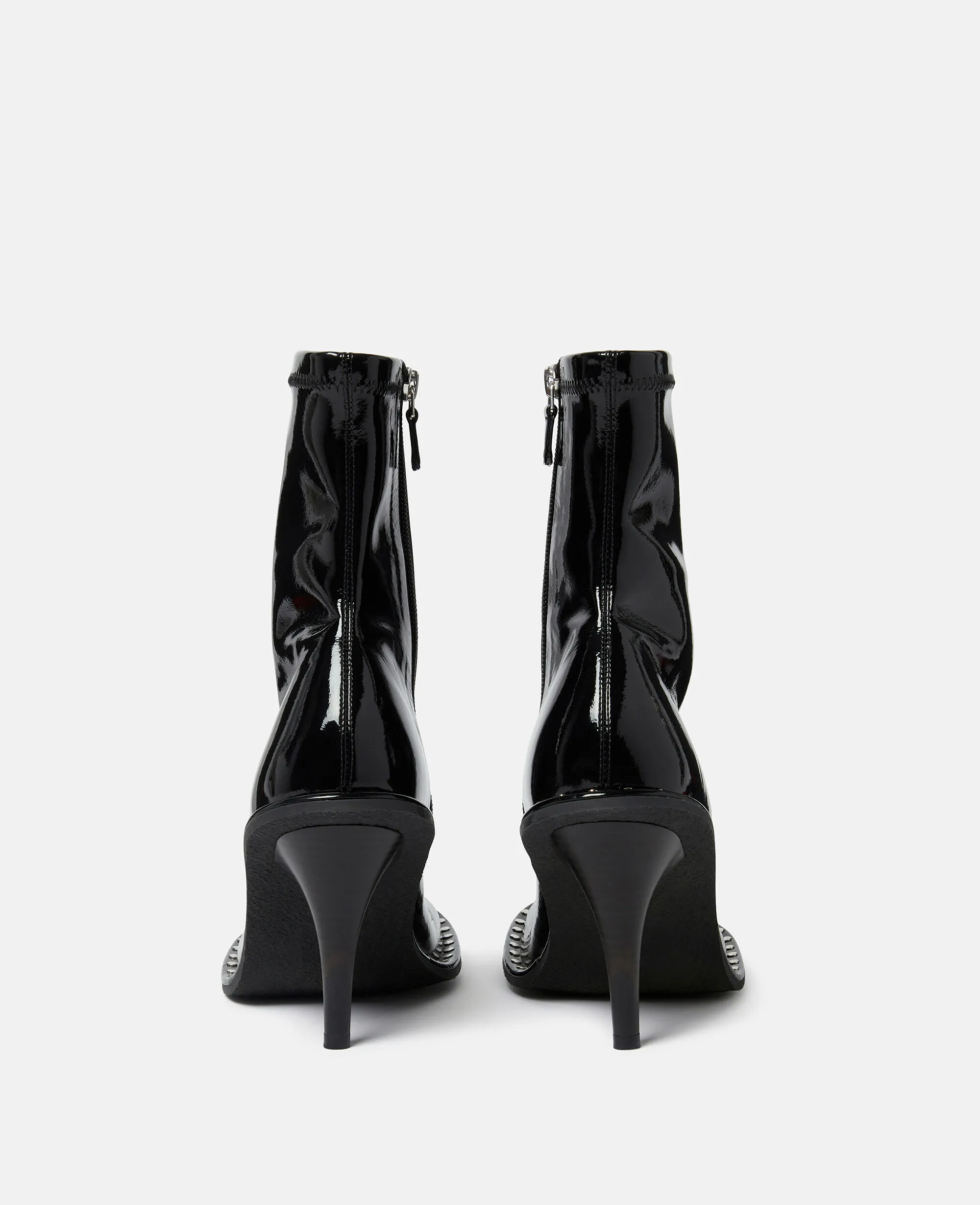 Ryder Lacquered Stiletto Ankle Boots