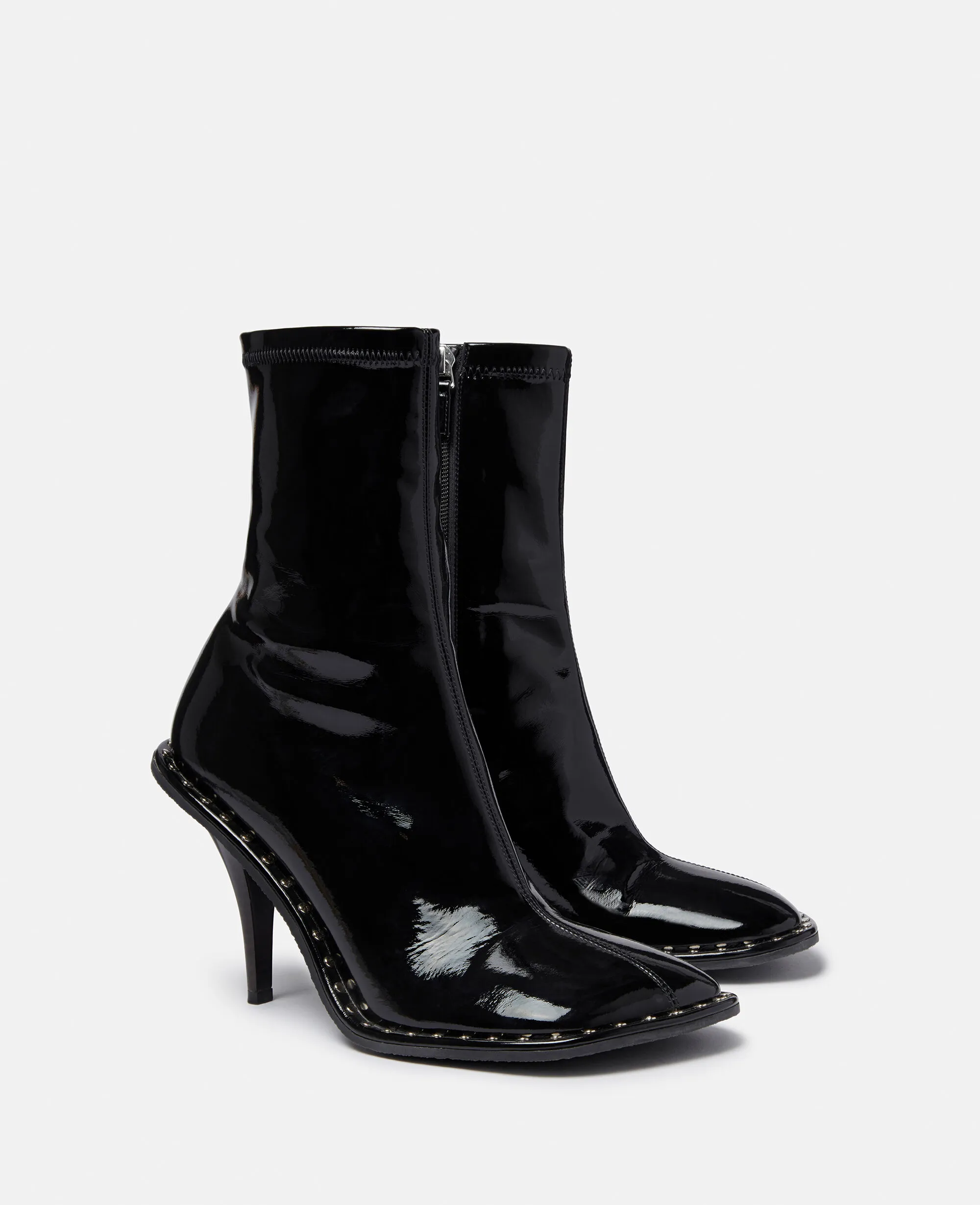 Ryder Lacquered Stiletto Ankle Boots