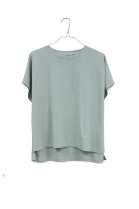 Short Sleeve Boxy Tee in Misty Sage