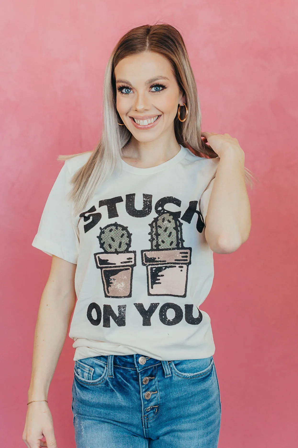 Stuck On You Cacti Graphic Tee