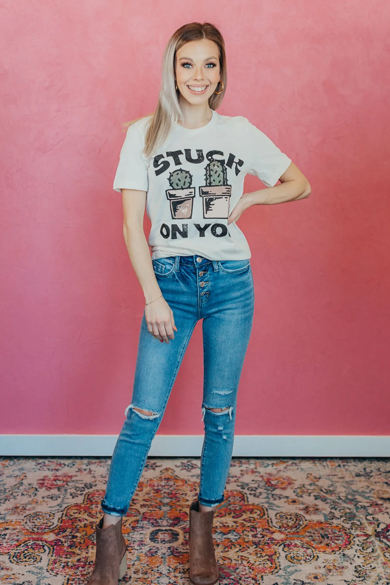 Stuck On You Cacti Graphic Tee