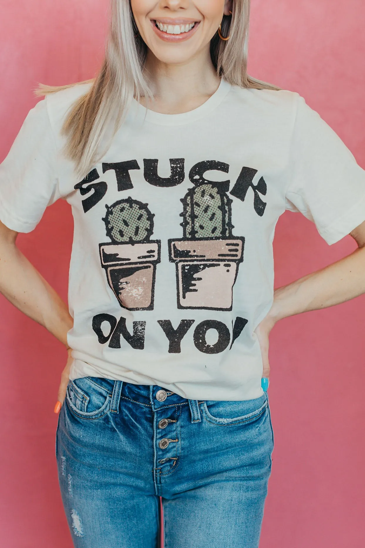 Stuck On You Cacti Graphic Tee