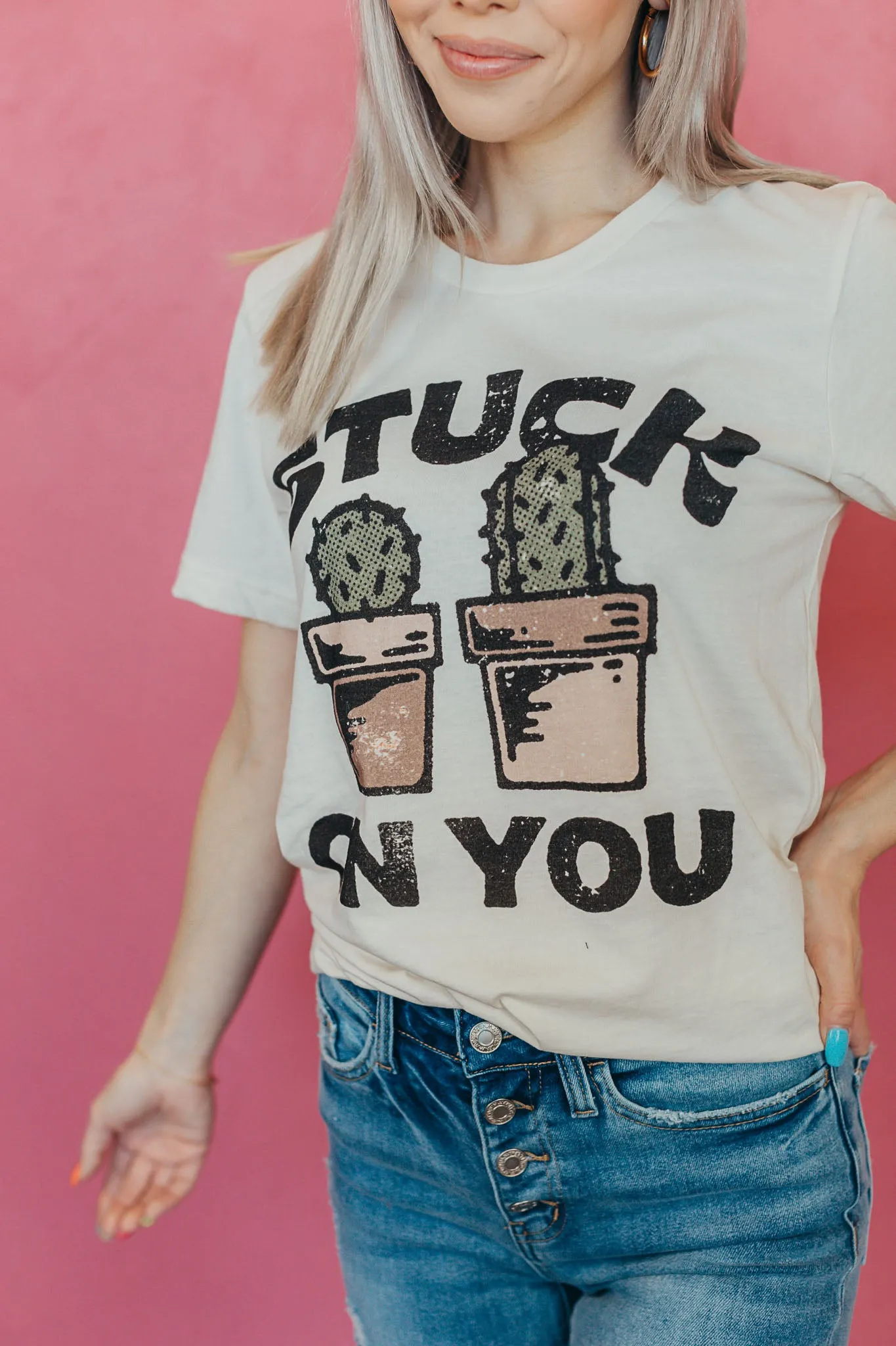 Stuck On You Cacti Graphic Tee