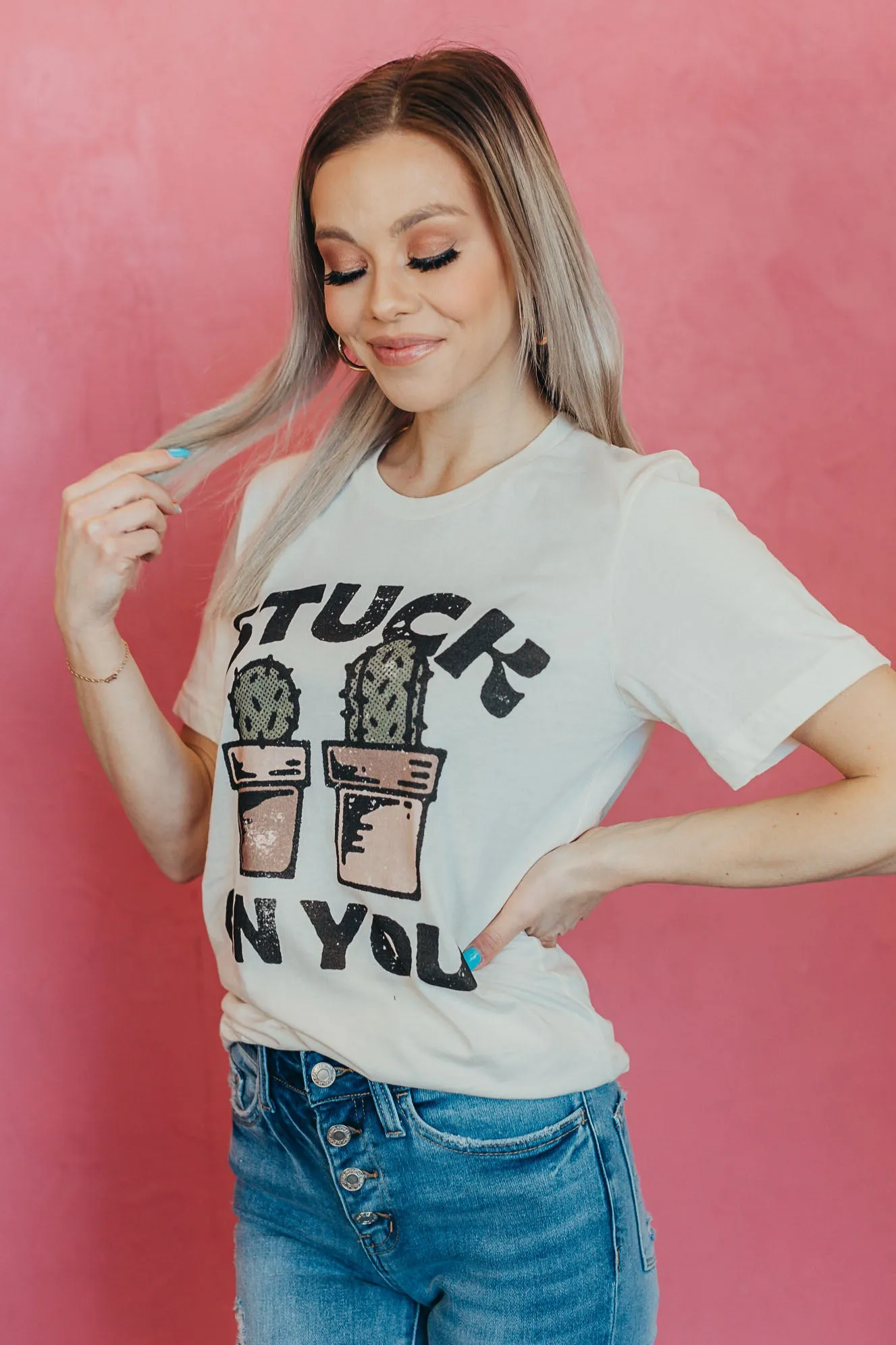 Stuck On You Cacti Graphic Tee