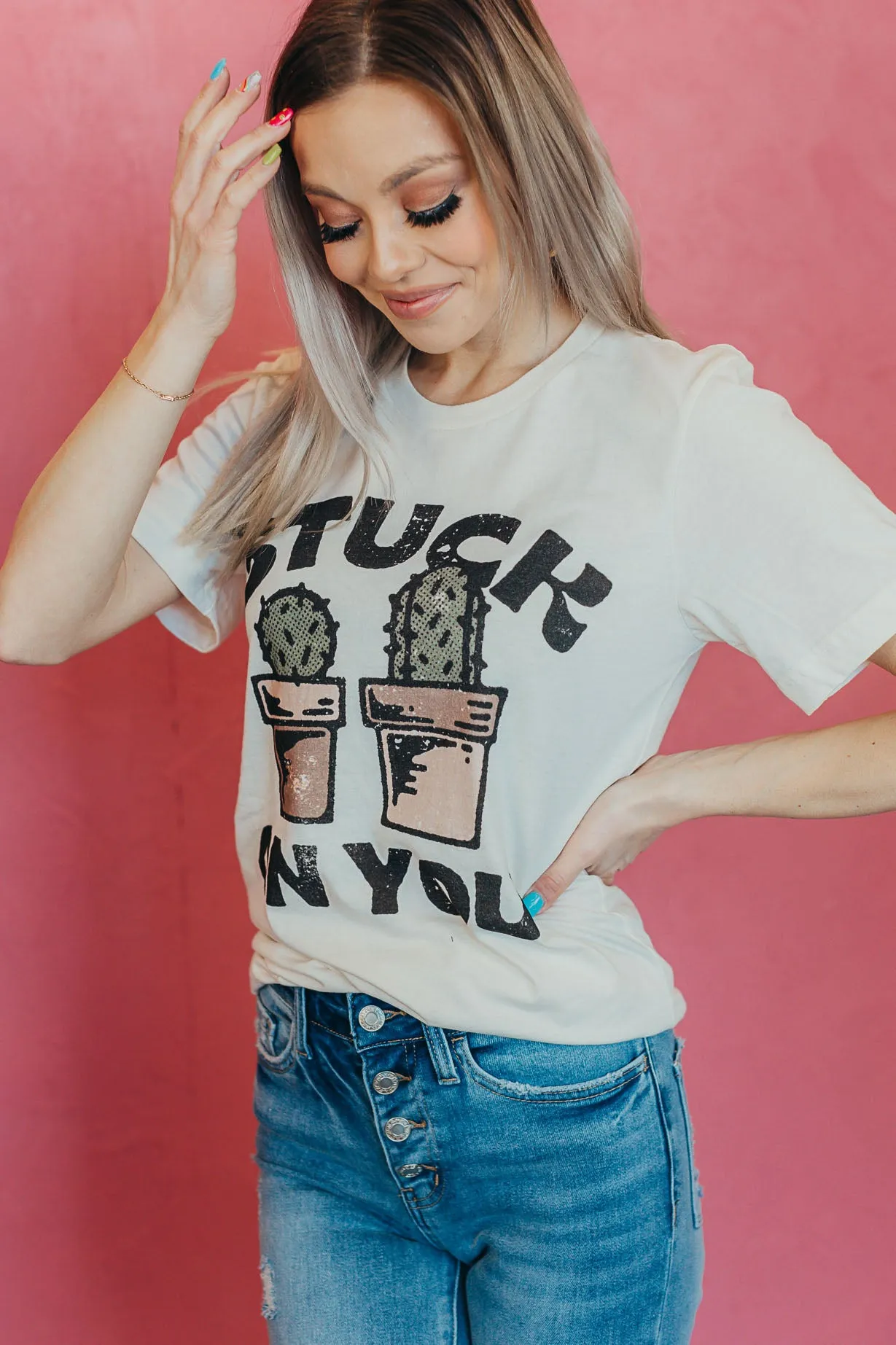 Stuck On You Cacti Graphic Tee