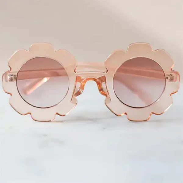 Toddler & Kid Daisy Sunglasses - Clear Peach