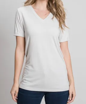 V-neck Off White Tee