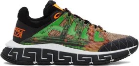 Versace Green & Orange Trigreca Low-Top Sneakers
