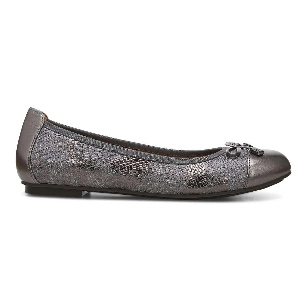 Voinic Womens Minna Ballet Flat Slip On Shoes- Pewter