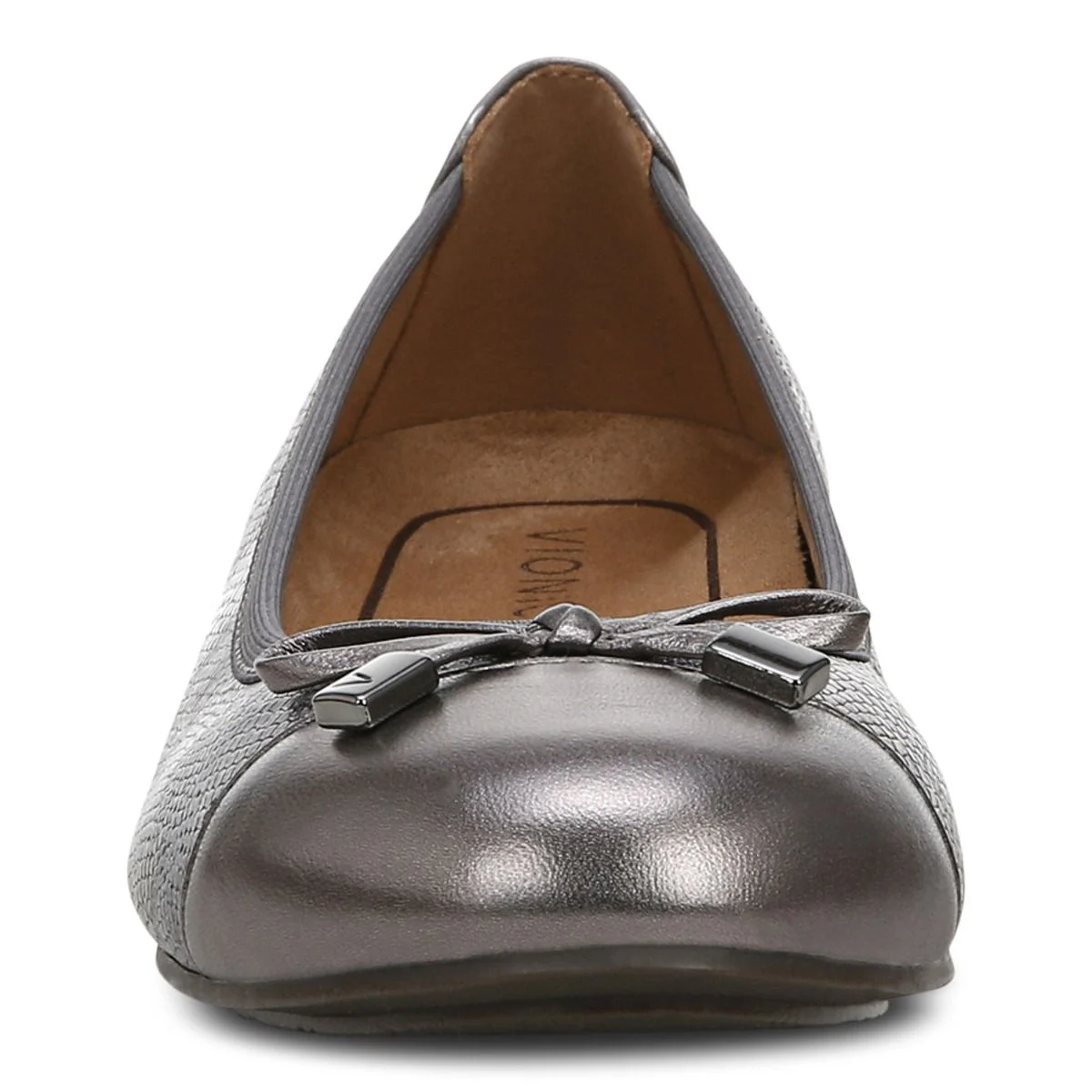 Voinic Womens Minna Ballet Flat Slip On Shoes- Pewter