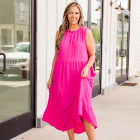 Weekend Wardrobe Maxi Dress, Ultra Hot Pink