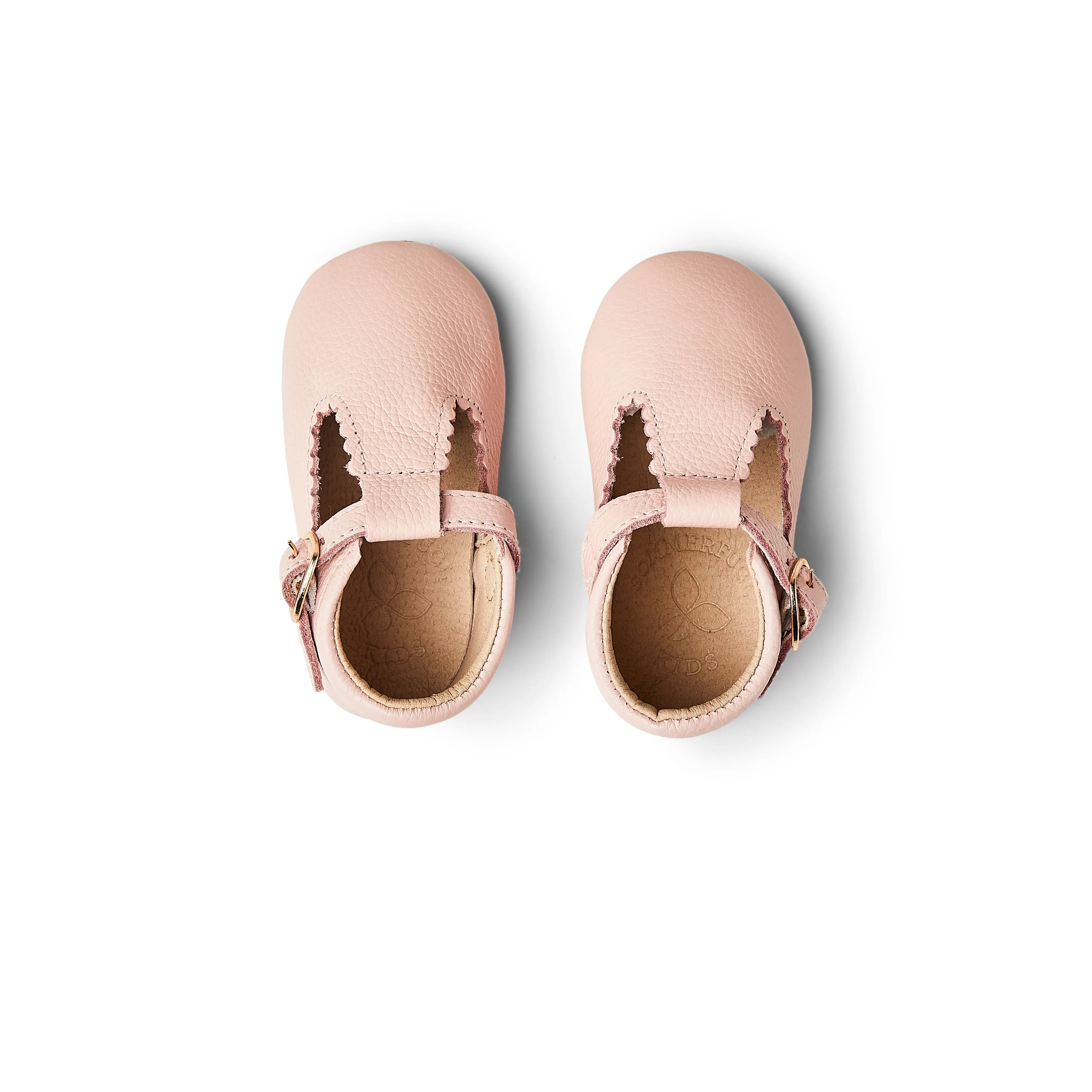 Wisp Pink Leather Baby T Bar Shoe