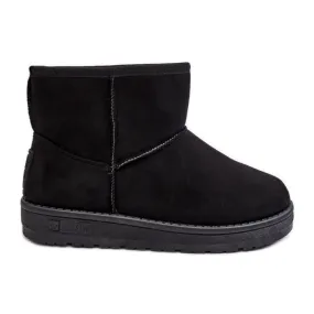Women's Snow Boots Lined with Fur Black Big Star MM274158